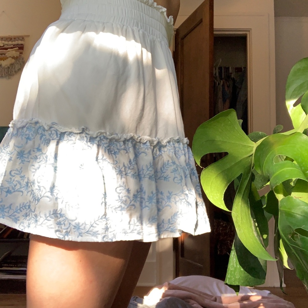 Frilly blue skirt